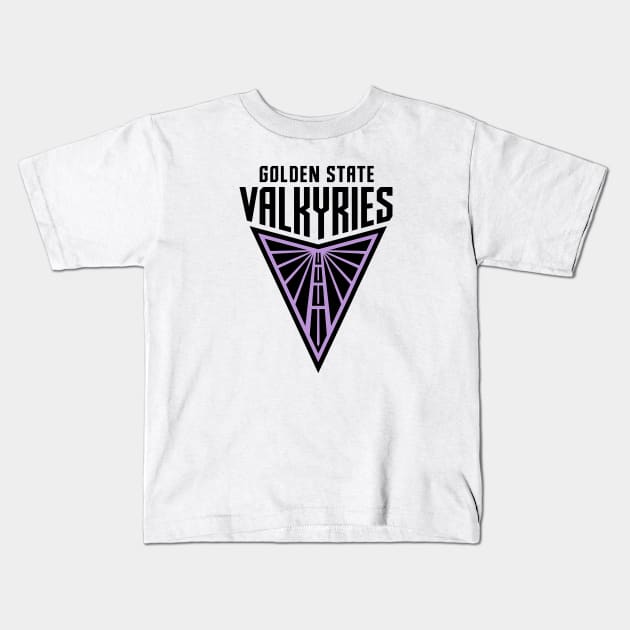 WNBA Golden State Valkyries Logo Fan Gear Kids T-Shirt by Kehed Records